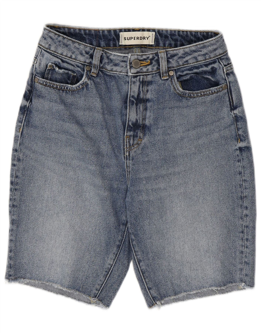 SUPERDRY Womens Denim Shorts W26 Small  Blue Cotton
