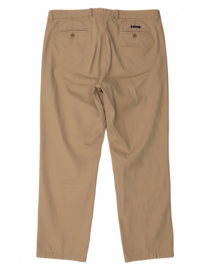 CHAPS Mens Straight Chino Trousers W40 L32 Beige Cotton Classic