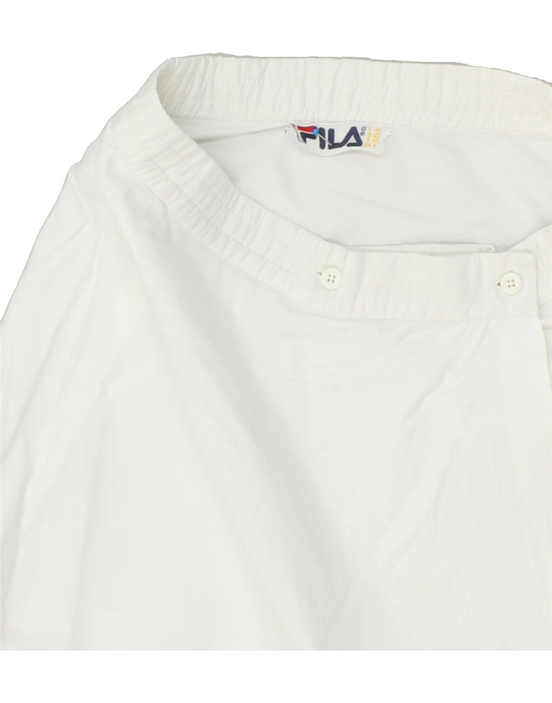 FILA Womens Tennis Skirt IT 44  Medium White | Vintage Fila | Thrift | Second-Hand Fila | Used Clothing | Messina Hembry 