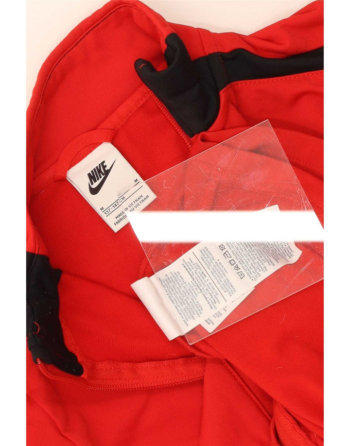 Nike Boys Graphic Tracksuit Top Jacket 10-11 Years Medium Red Colourblock