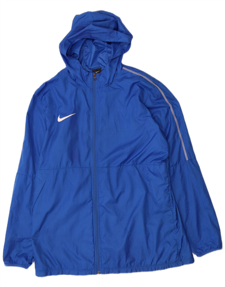 Nike Mens Hooded Tracksuit Top Jacket XL Blue Polyester