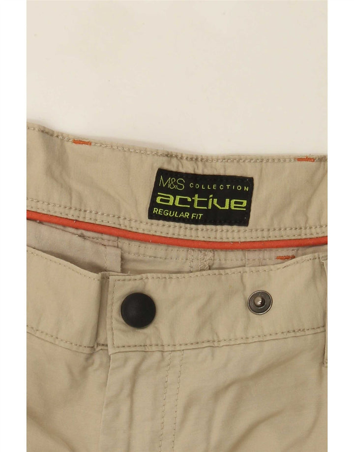 Marks & Spencer Mens Regular Fit Cargo Shorts W40 XL Beige
