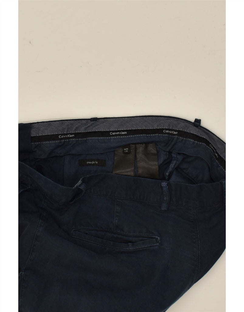 CALVIN KLEIN Mens Straight Chino Trousers W33 L34  Navy Blue | Vintage Calvin Klein | Thrift | Second-Hand Calvin Klein | Used Clothing | Messina Hembry 