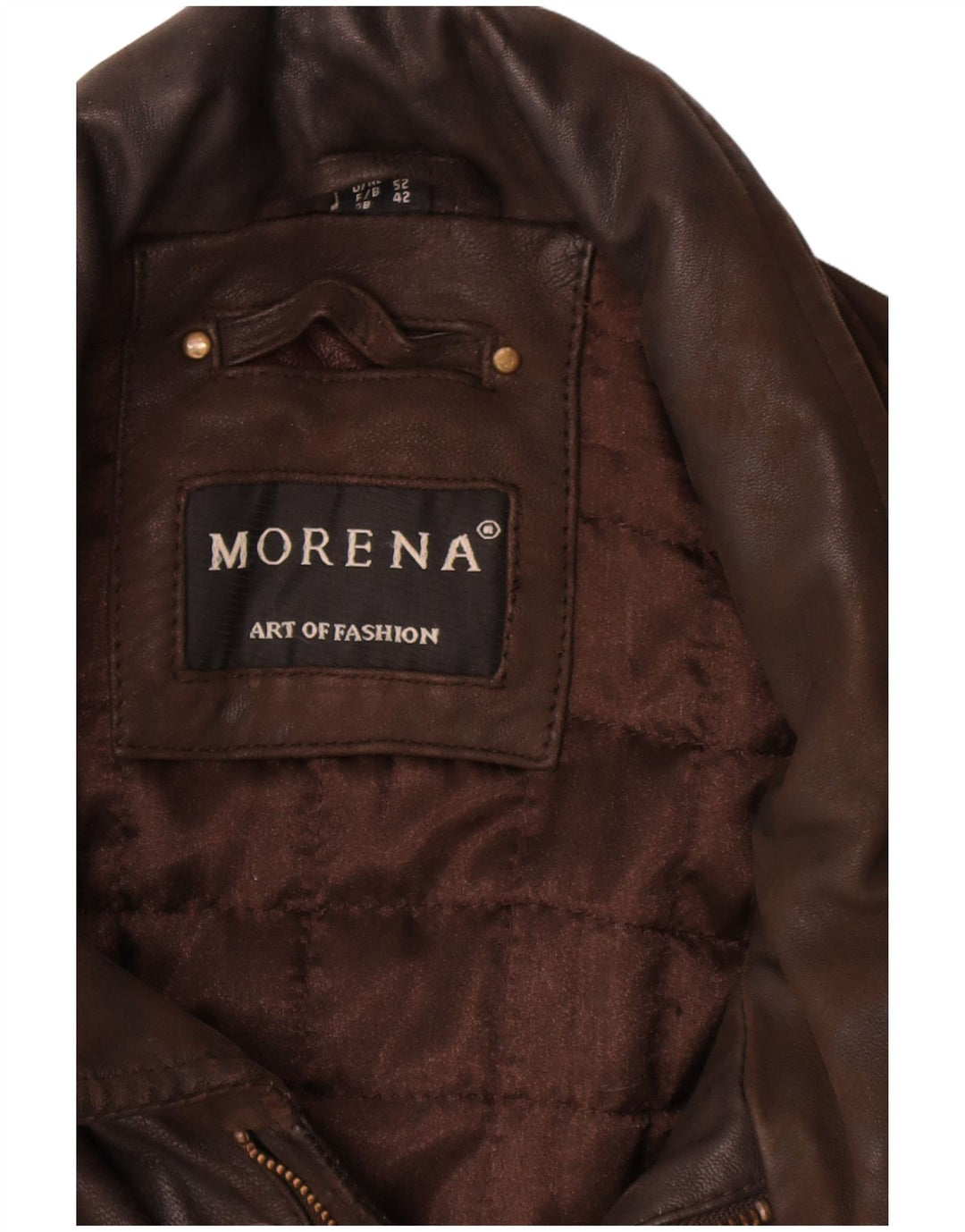 Morena Mens Leather Jacket UK 42 XL Brown