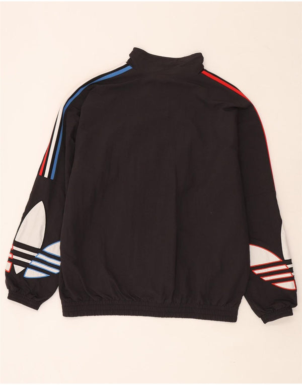 Adidas Mens Graphic Tracksuit Top Jacket Large Black Polyamide