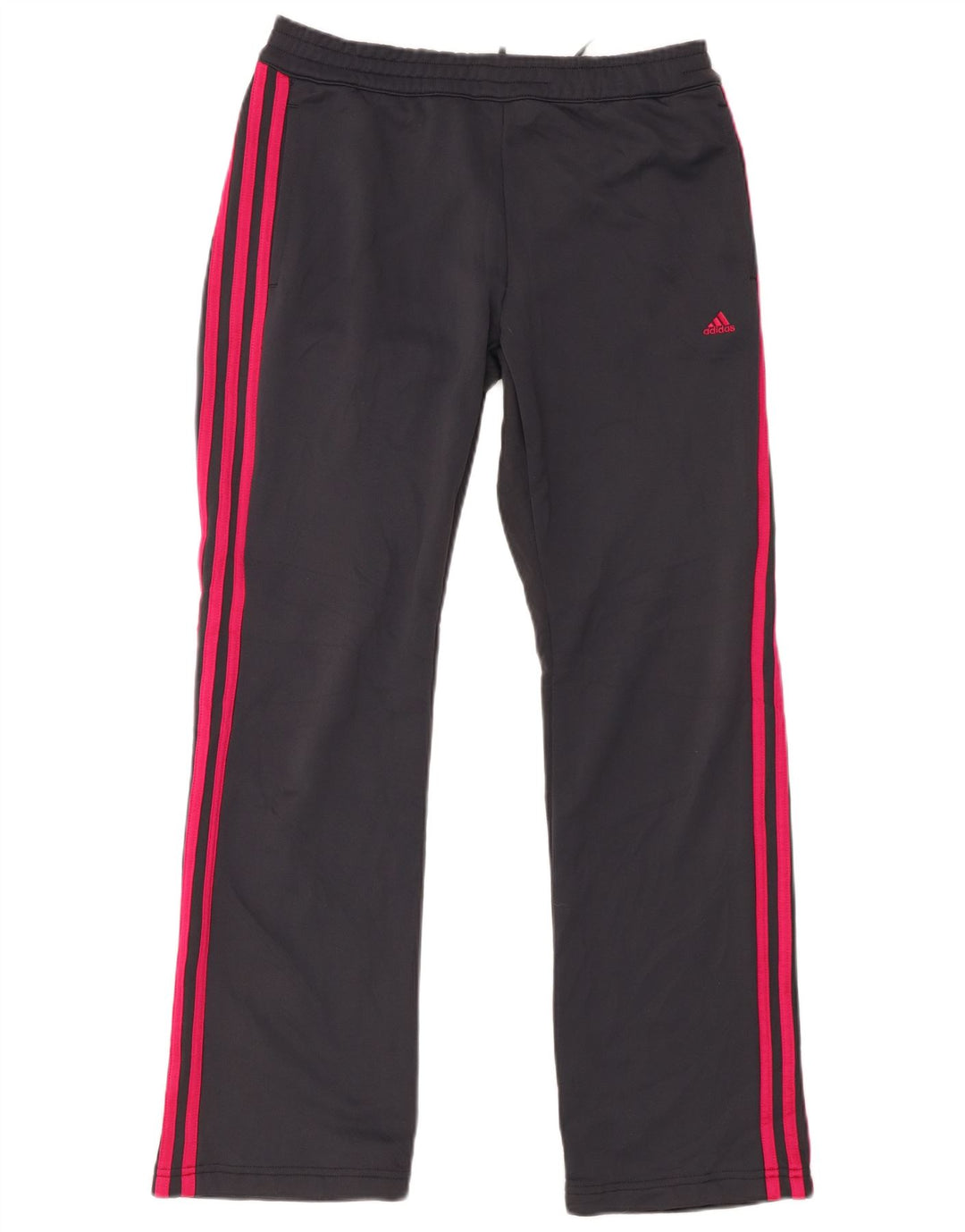 Adidas Womens Tracksuit Trousers Joggers UK 12 Medium Grey Polyester