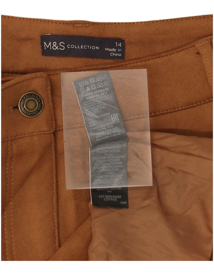 Marks & Spencer Womens Mini Skirt UK 14 Large W34 Beige Polyester