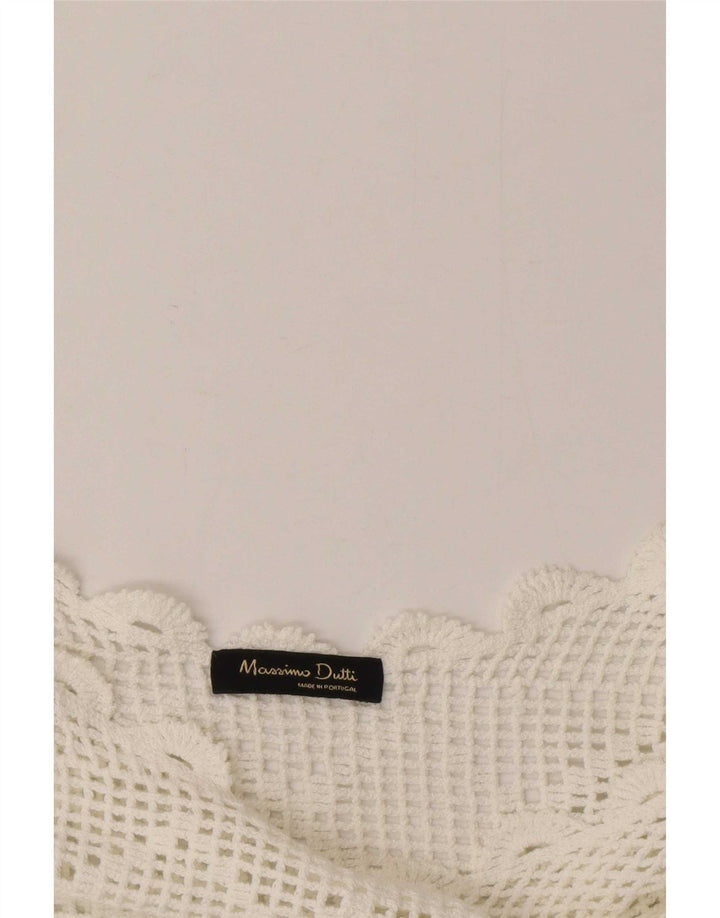 Massimo Dutti Womens Sleeveless Blouse Top UK 16 Large White