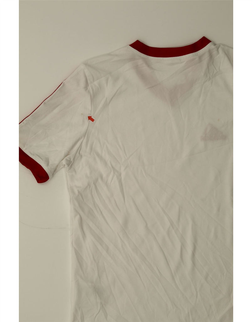ADIDAS Boys Climalite T-Shirt Top 14-15 Years XL White Vintage Adidas and Second-Hand Adidas from Messina Hembry 