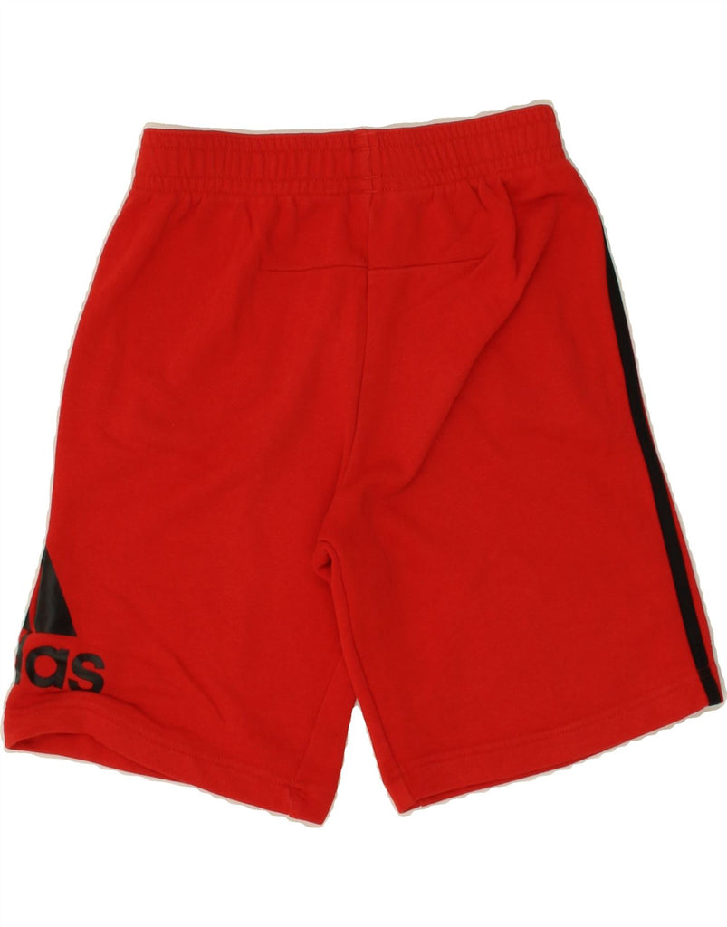 ADIDAS Boys Graphic Sport Shorts 11-12 Years  Red Cotton Vintage Adidas and Second-Hand Adidas from Messina Hembry 