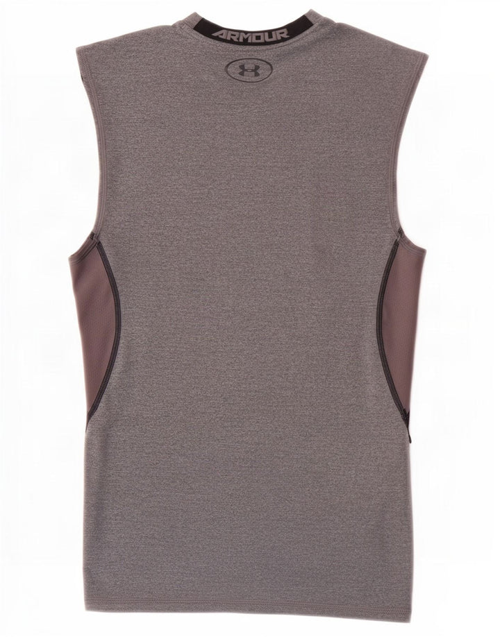 Under Armour Mens Heat Gear Vest Top Medium Grey Colourblock