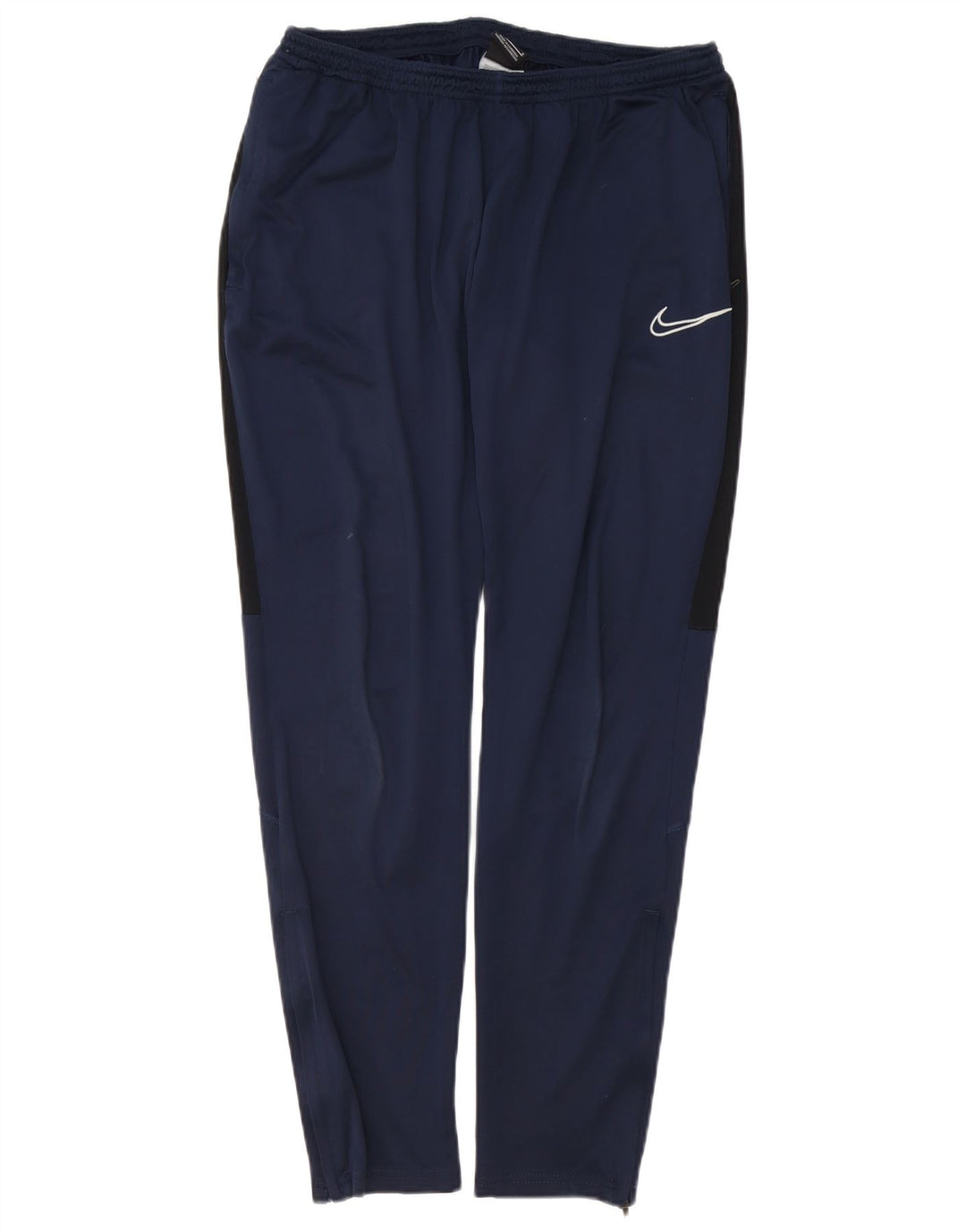 Nike Mens Dri Fit Tracksuit Trousers Large Navy Blue Polyester
