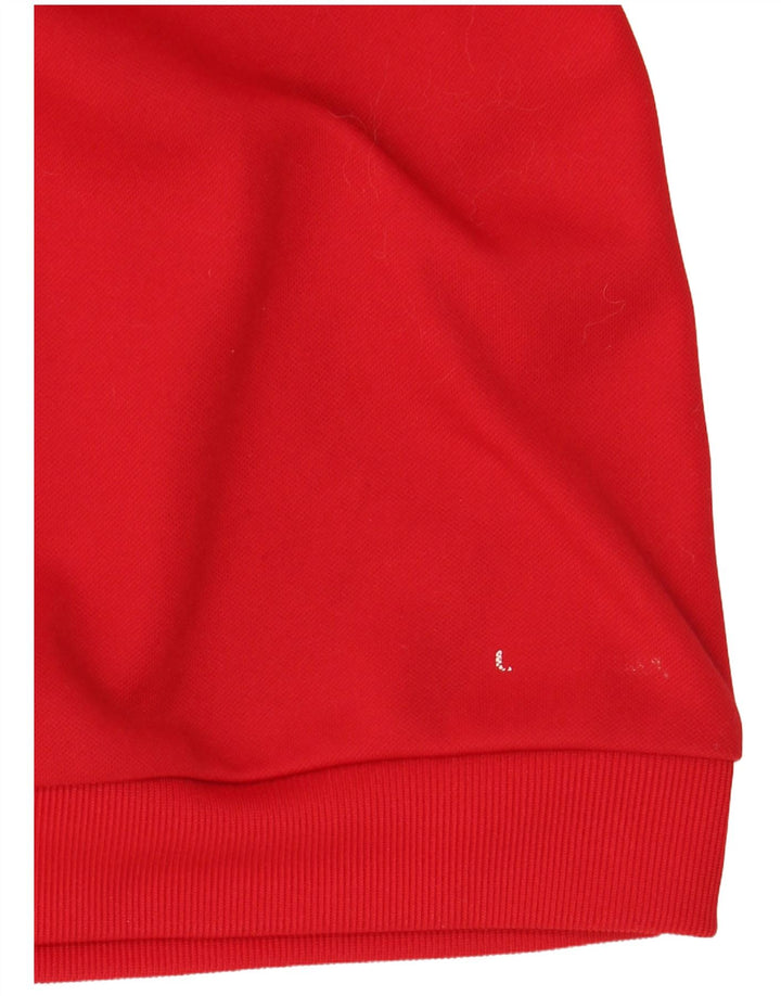 Adidas Mens Sweatshirt Jumper UK 38/40 Medium Red Colourblock Polyester