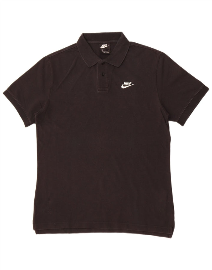 Nike Mens Polo Shirt Medium Black Cotton