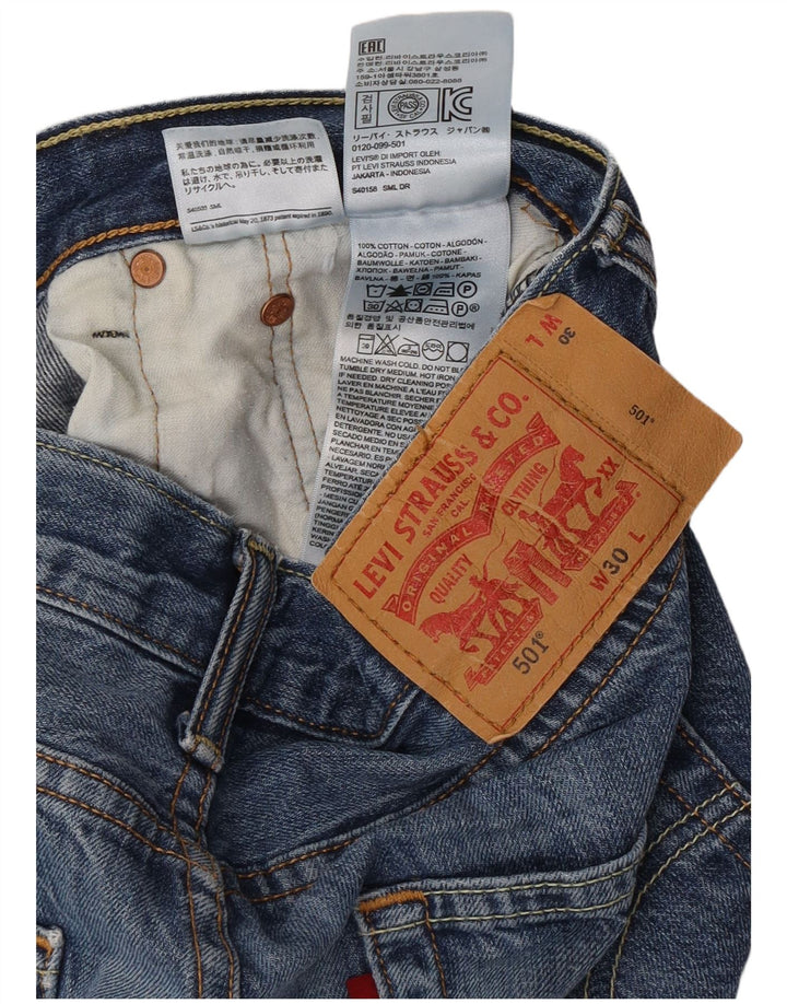 Levi's Mens 501 Denim Shorts W30 Medium Blue Cotton