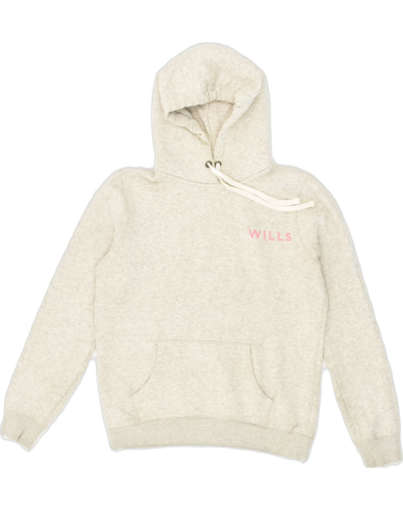 JACK WILLS Womens Hoodie Jumper UK 12 Medium  Grey Cotton | Vintage Jack Wills | Thrift | Second-Hand Jack Wills | Used Clothing | Messina Hembry 