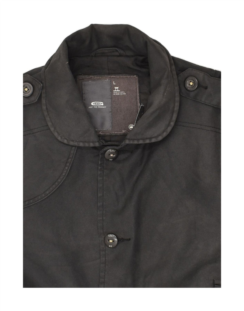 G-STAR Mens Overcoat UK 40 Large Black Cotton | Vintage G-Star | Thrift | Second-Hand G-Star | Used Clothing | Messina Hembry 