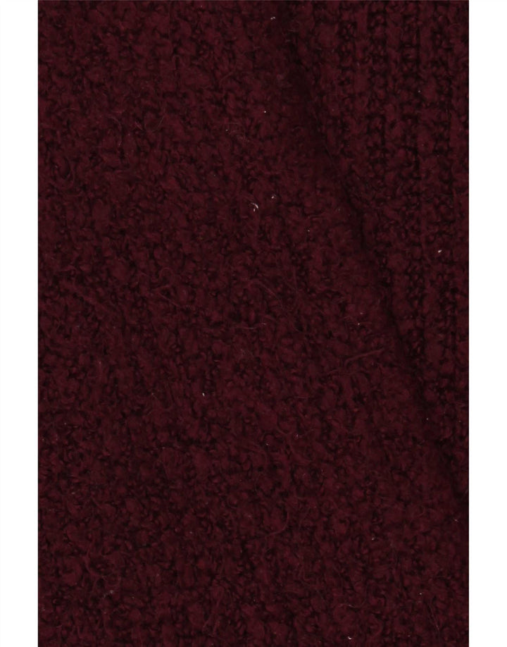 Marks & Spencer Womens Oversized Open Cardigan Sweater UK 16 Large Maroon