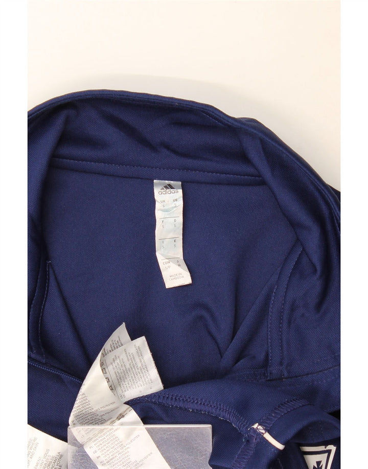 ADIDAS Mens Climalite Zip Neck Pullover Tracksuit Top Small Navy Blue