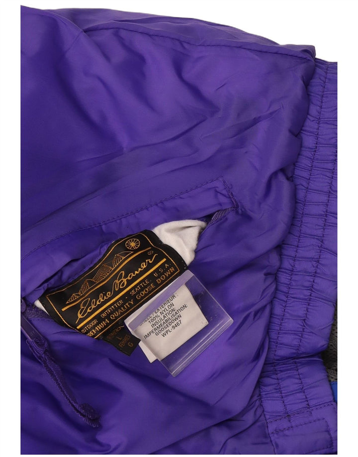 Eddie Bauer Womens Oversized Hooded Padded Jacket UK 16 Large Purple