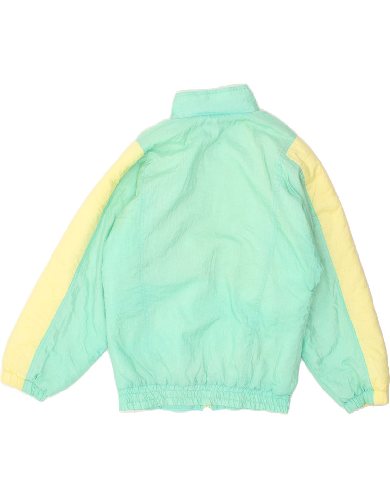 VINTAGE Boys Bomber Jacket 14-15 Years Turquoise Colourblock Polyamide Vintage Vintage and Second-Hand Vintage from Messina Hembry 