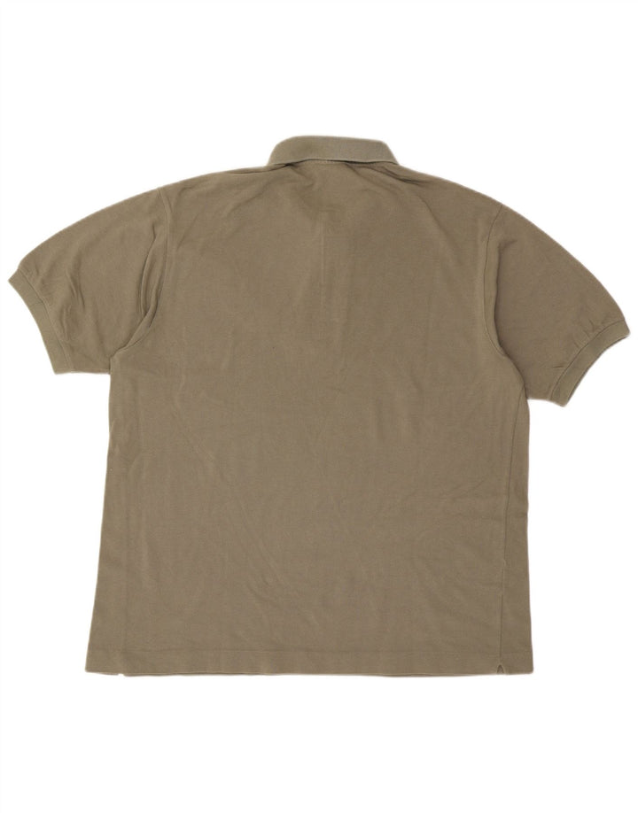 Lacoste Mens Polo Shirt Size 6 XL Khaki Cotton
