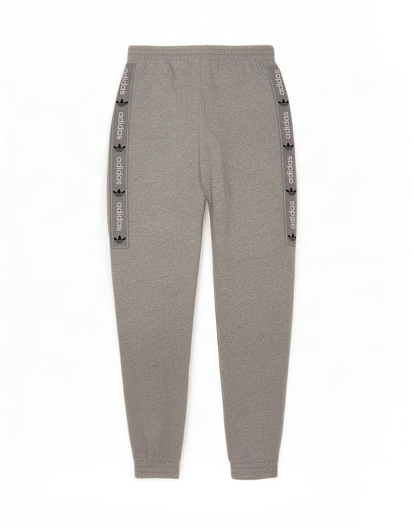 Adidas Mens Graphic Tracksuit Trousers Joggers Small Grey Flecked Cotton