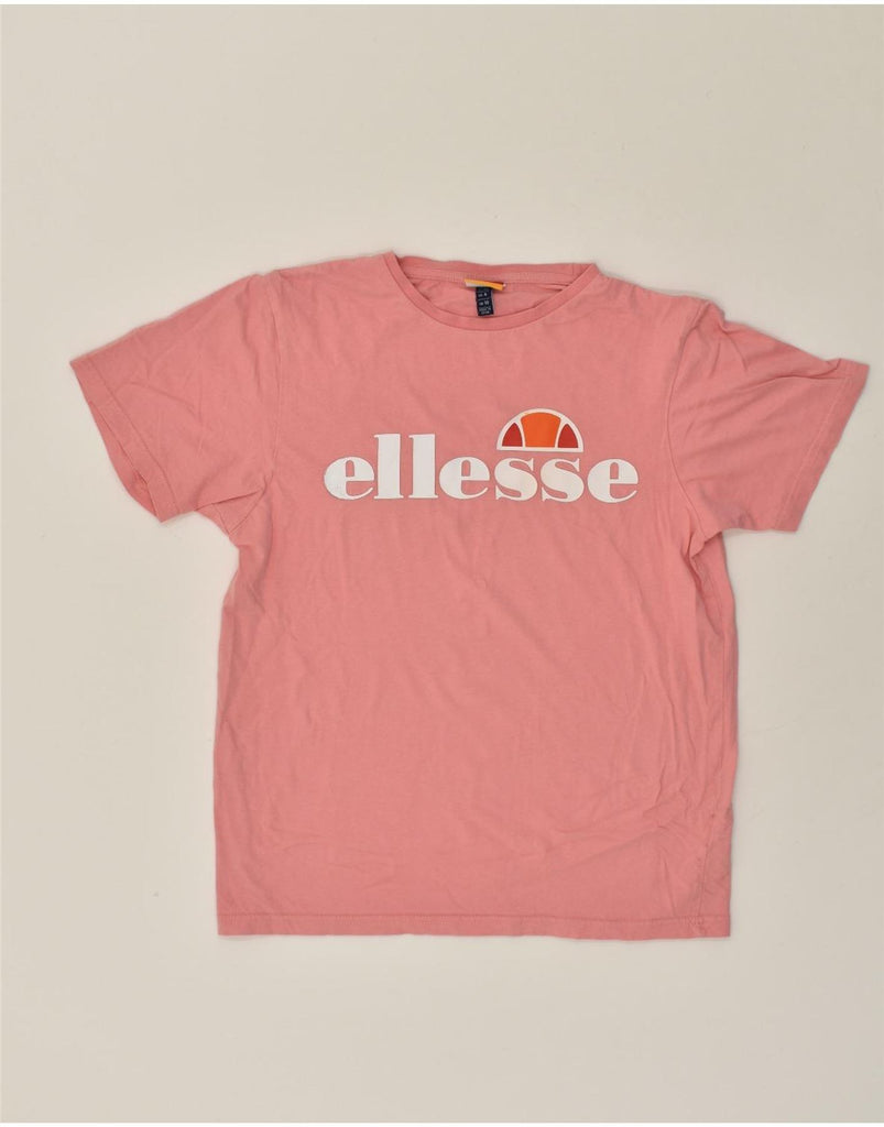 ELLESSE Womens Graphic T-Shirt Top UK 10 Small  Pink Cotton | Vintage Ellesse | Thrift | Second-Hand Ellesse | Used Clothing | Messina Hembry 