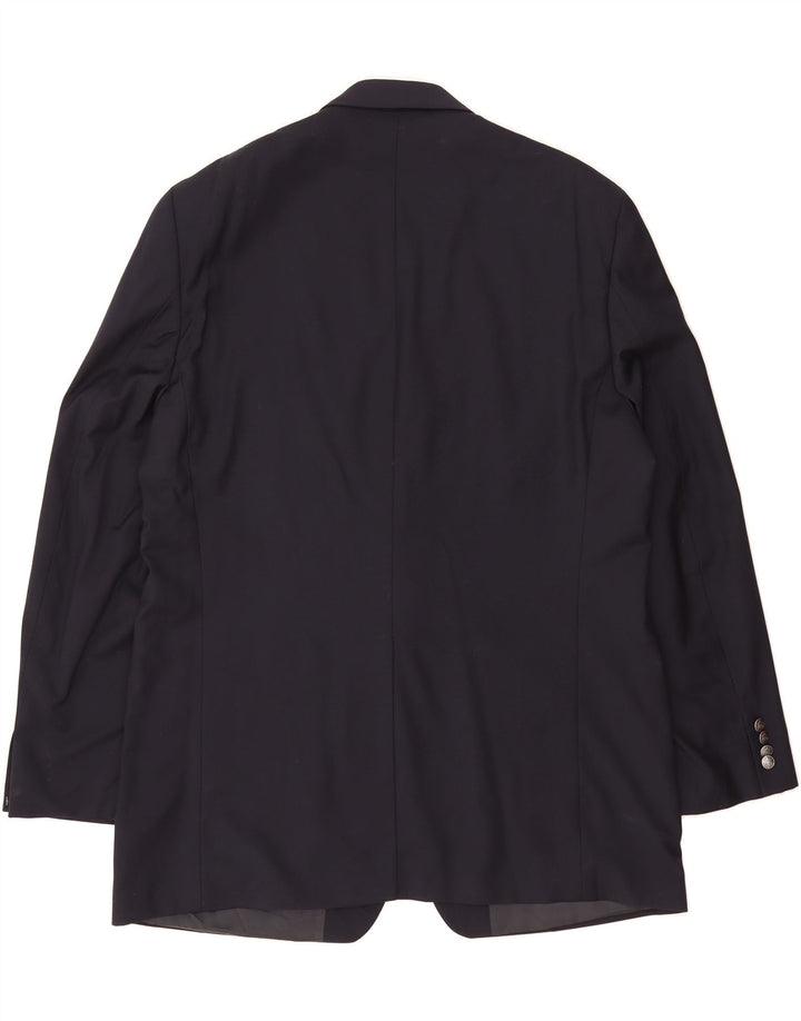 MICHAEL KORS Mens 2 Button Blazer Jacket UK 46 3XL Navy Blue Wool Vintage Michael Kors and Second-Hand Michael Kors from Messina Hembry 
