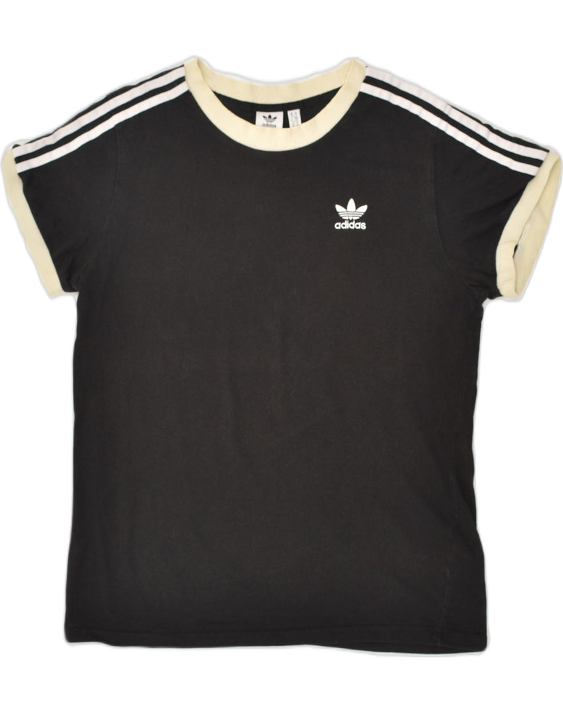 ADIDAS Womens T-Shirt Top UK 10 Small  Black Cotton | Vintage Adidas | Thrift | Second-Hand Adidas | Used Clothing | Messina Hembry 