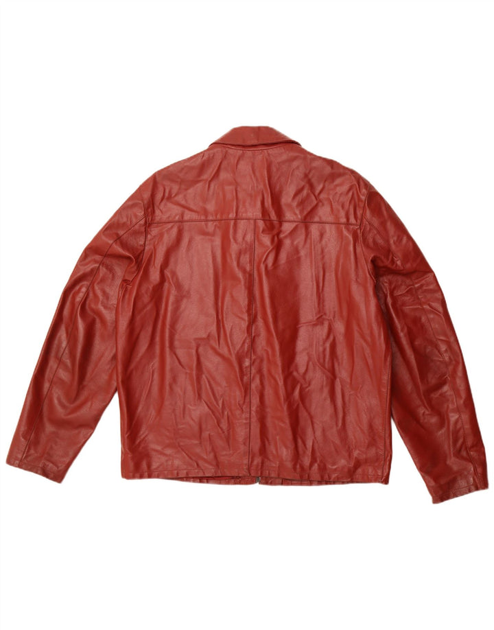 Bata Womens Leather Jacket IT 50 XL Burgundy Leather