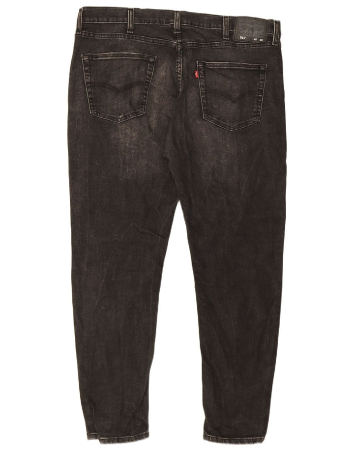 Levi's Mens 511 Slim Jeans W40 L30 Grey Cotton