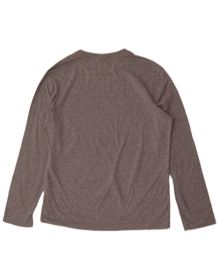Champion Mens Graphic Top Long Sleeve Medium Grey