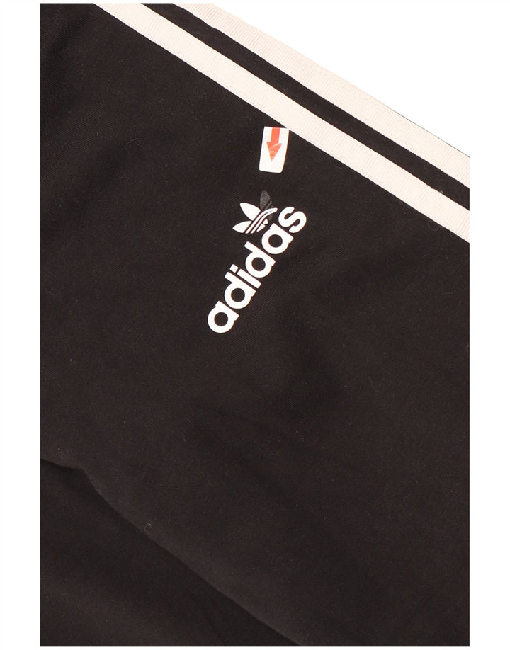 Adidas Womens Leggings UK 12 Medium Black Cotton