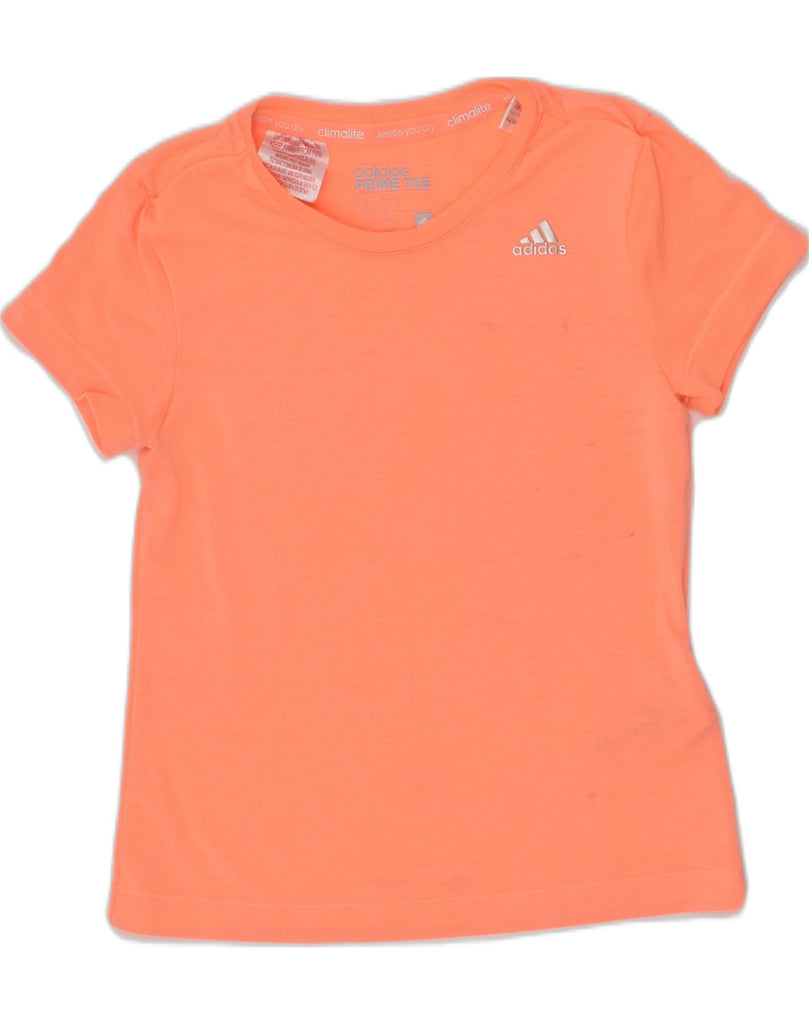 ADIDAS Boys T-Shirt Top 5-6 Years Orange Polyester | Vintage Adidas | Thrift | Second-Hand Adidas | Used Clothing | Messina Hembry 