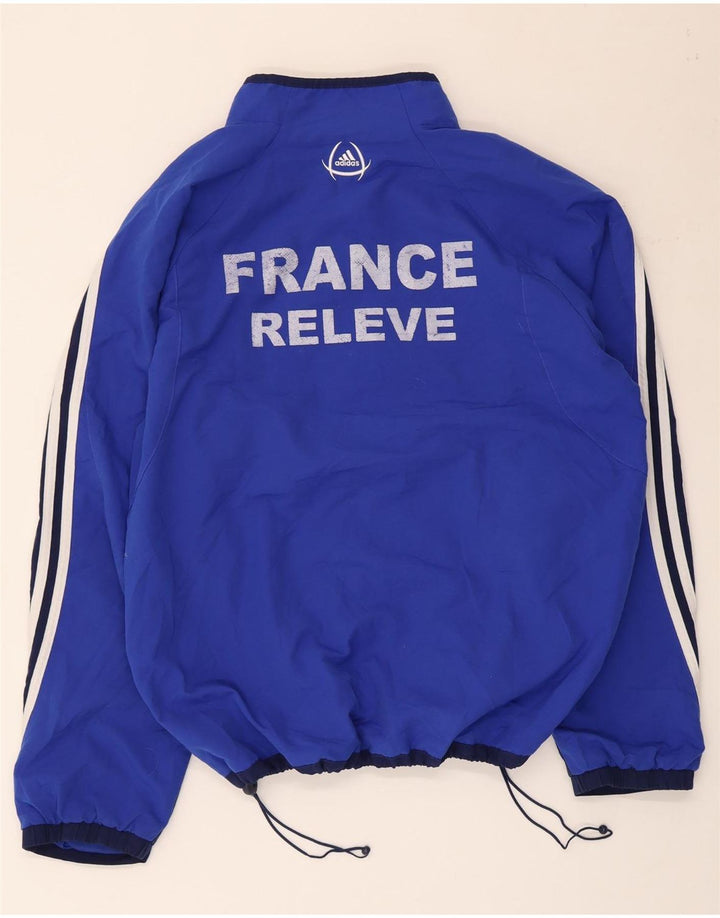 Adidas Mens Graphic Tracksuit Top Jacket UK 40/42 Medium Blue Colourblock