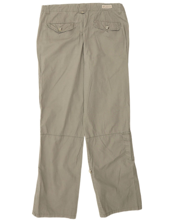 Columbia Womens Straight Cargo Trousers US 12 Large W30 L30 Khaki Cotton