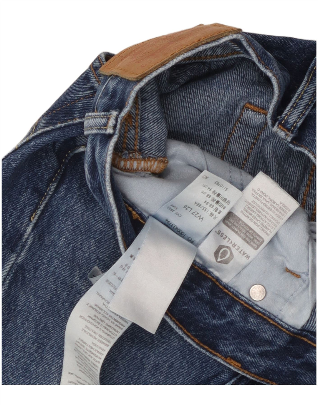 Levi's Womens 501 Straight Jeans W27 L26 Blue Cotton