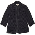 MARKS & SPENCER Womens Open Blazer Jacket UK 12 Medium Navy Blue Spotted Vintage Marks & Spencer and Second-Hand Marks & Spencer from Messina Hembry 