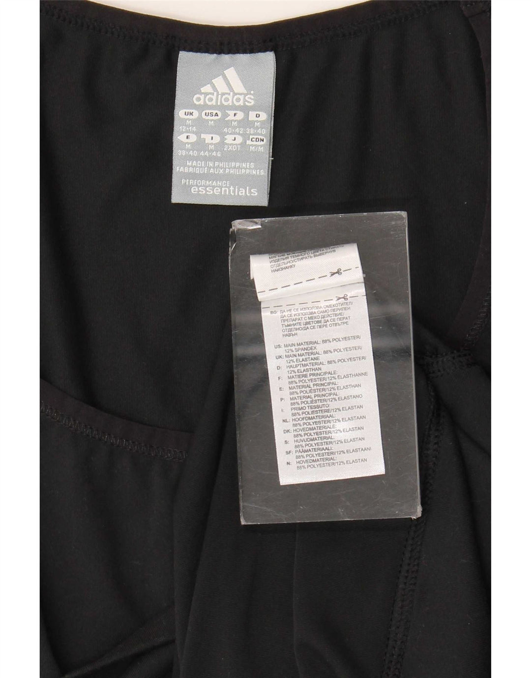 Adidas Womens Climalite T-Shirt Top UK 12/14 Medium Black Polyester
