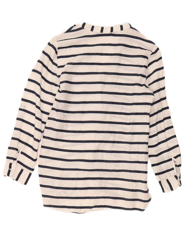 Zara Womens Shirt Dress UK 6 XS White Striped