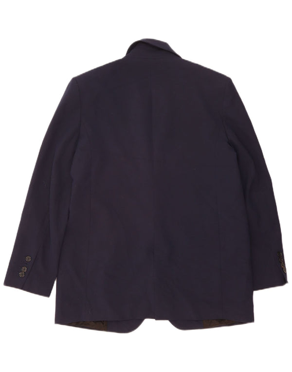 Zara Womens 1 Button Oversized Blazer Jacket UK 10 Small Navy Blue