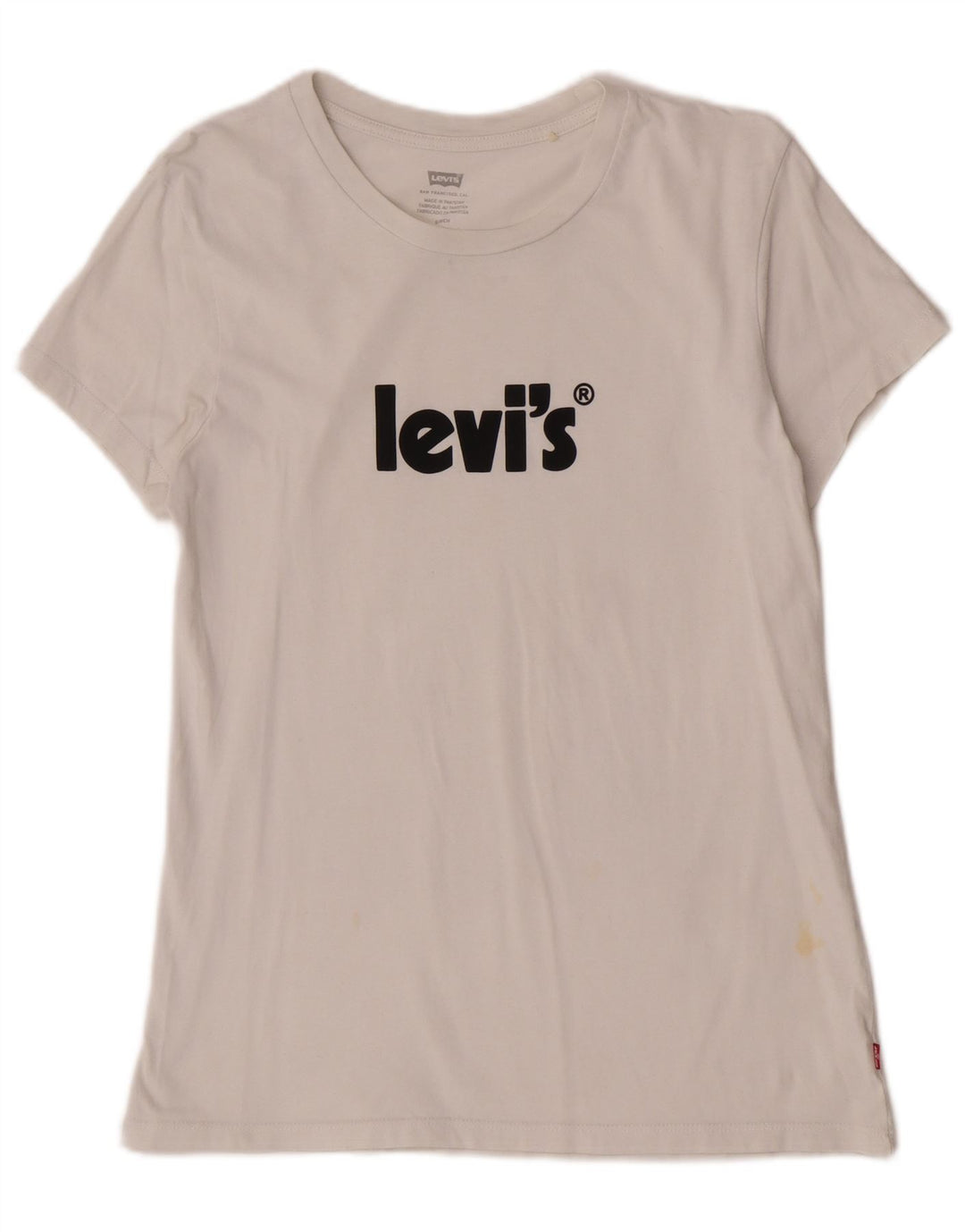 Levi's Womens Graphic T-Shirt Top UK 10 Small White
