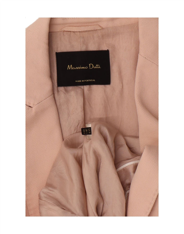 MASSIMO DUTTI Womens 1 Button Blazer Jacket EU 36 XS Pink Vintage Massimo Dutti and Second-Hand Massimo Dutti from Messina Hembry 