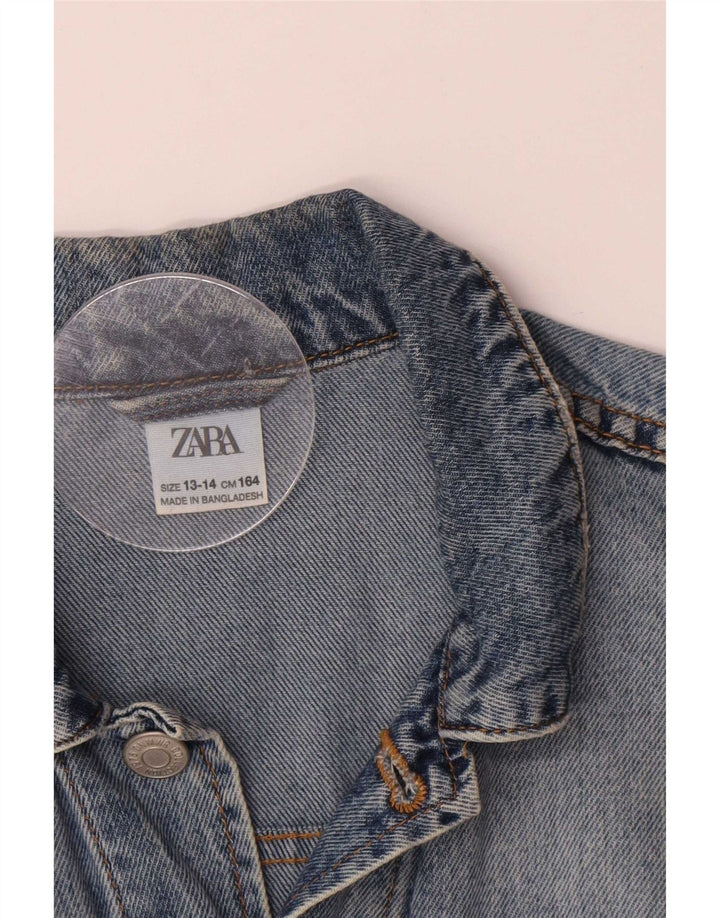 Zara Boys Denim Jacket 13-14 Years Blue