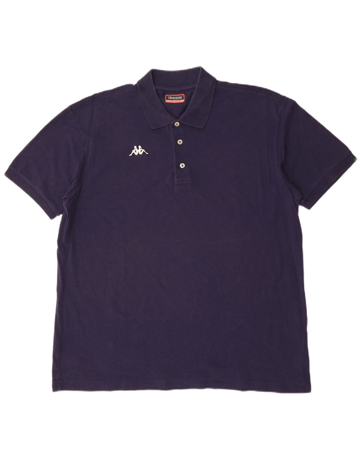 KAPPA Mens Polo Shirt 3XL Navy Blue Cotton