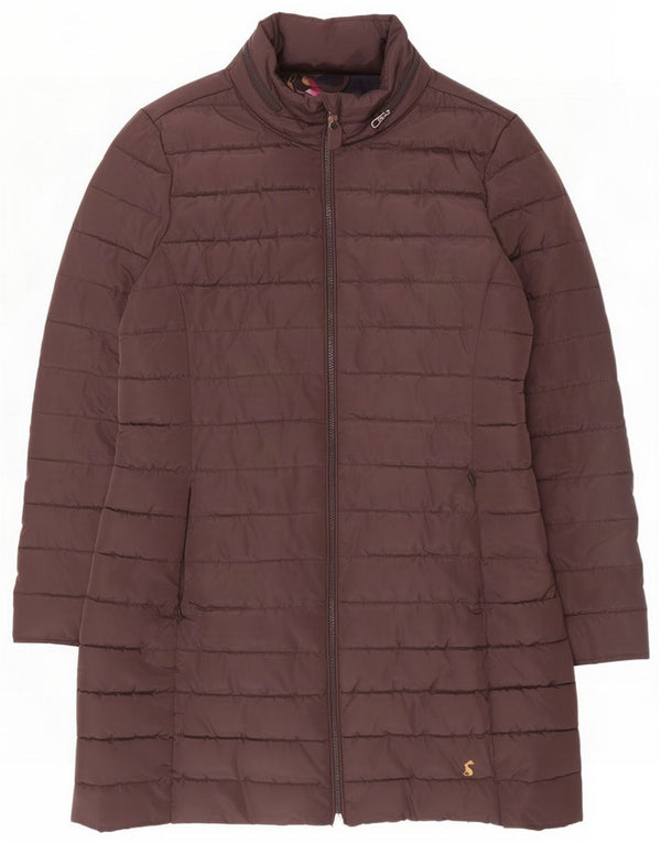 Joules Womens Padded Coat UK 14 Large Brown Polyester