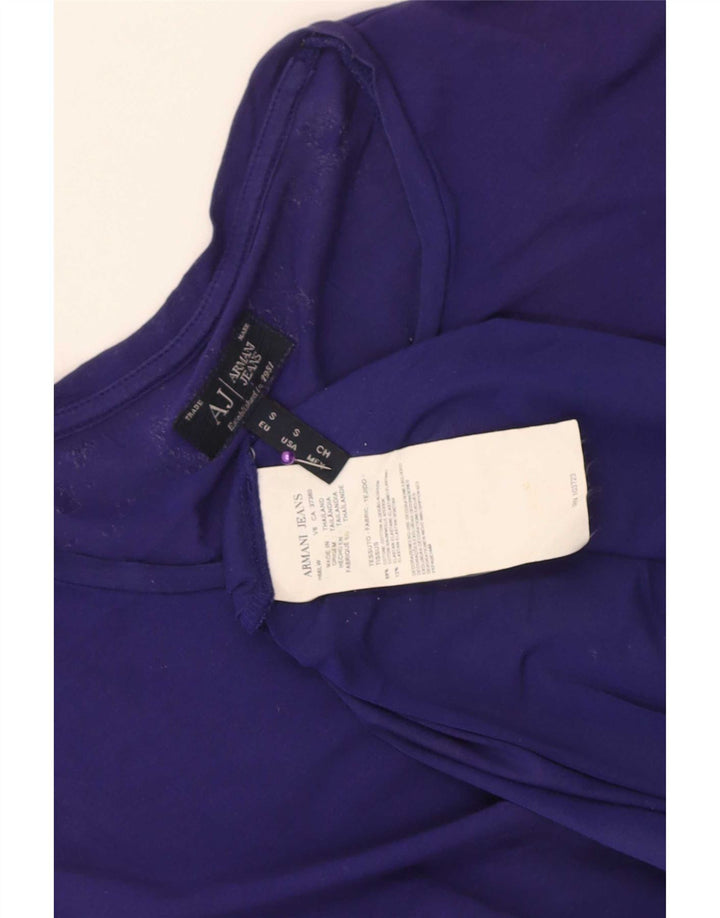 Armani Jeans Mens T-Shirt Top Small Purple Cotton