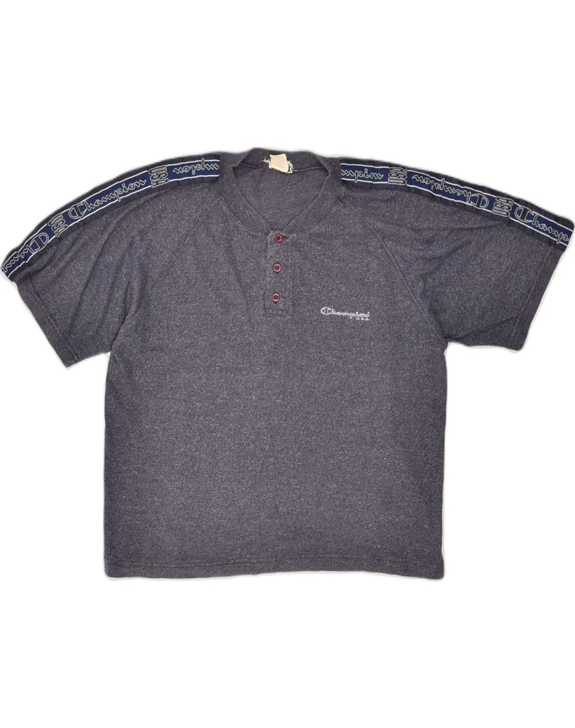 CHAMPION Mens T-Shirt Top Medium Grey Cotton | Vintage Champion | Thrift | Second-Hand Champion | Used Clothing | Messina Hembry 