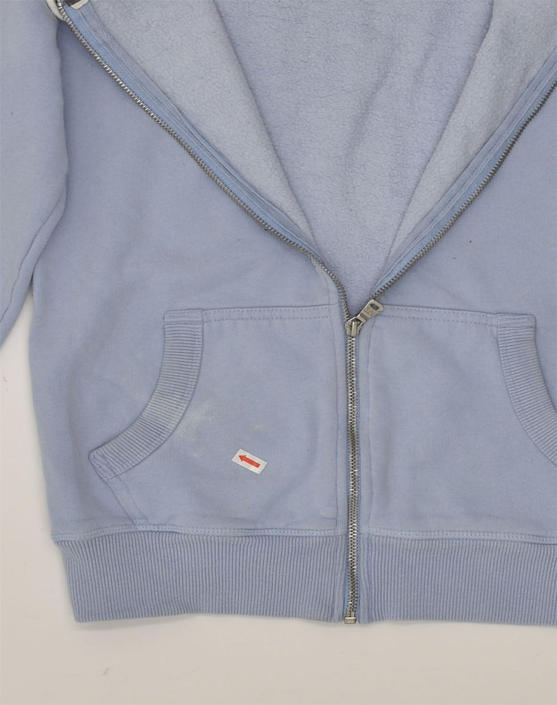 SUPERDRY Womens Zip Hoodie Sweater UK 6 XS Blue Cotton | Vintage Superdry | Thrift | Second-Hand Superdry | Used Clothing | Messina Hembry 